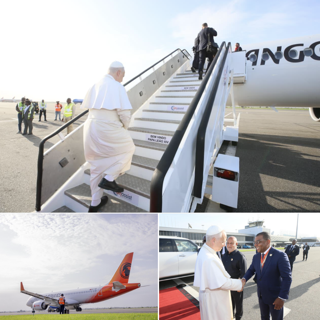 TAAG transporta Papa Leão XIV entre Luanda e cidade angolana de Saurimo